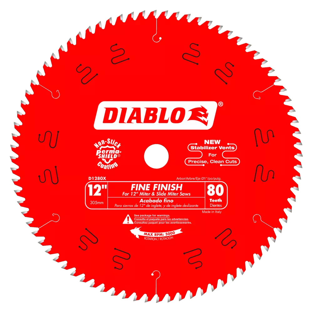 Diablo Tools D1280X 12 in. x 80 Tooth Fine Finish Saw Blade