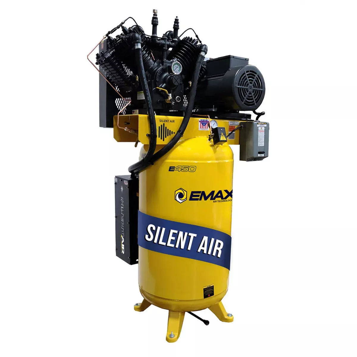 EMAX 7.5 HP 80 Gallon 31 CFM @ 100 PSI 3 Phase 2 Stage Air Compressor