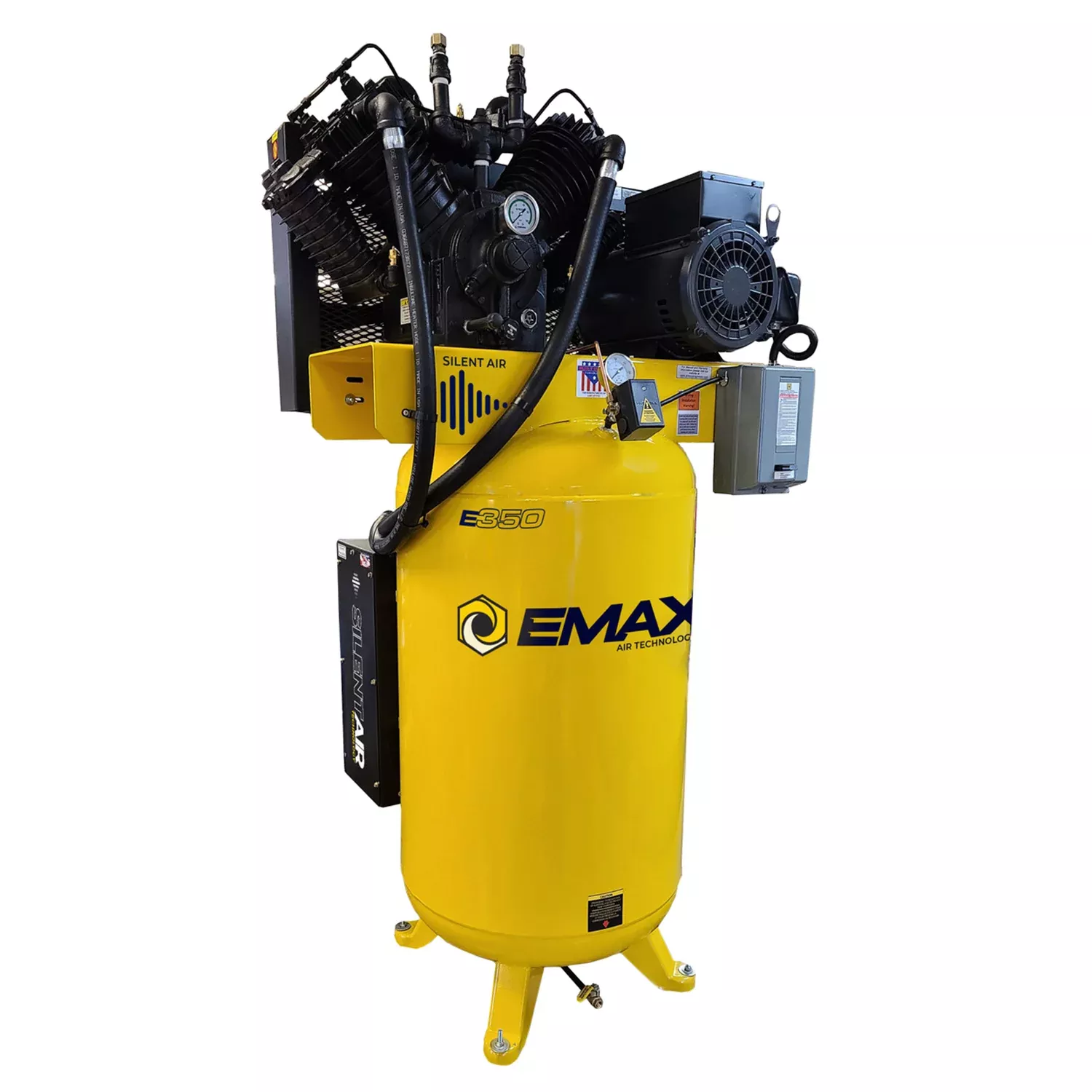EMAX 7.5 HP Air Compressor 1 Phase 80 Gallon Vertical Tank Silent Air