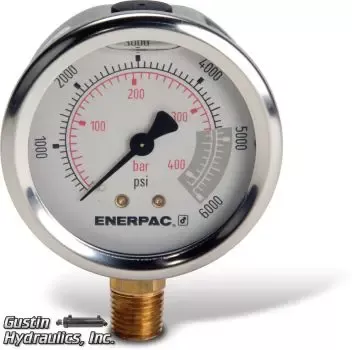 Enerpac-G2517SL-2-1/2" Gauge, Lower Mount, 0-6000 PSI, SAE #4