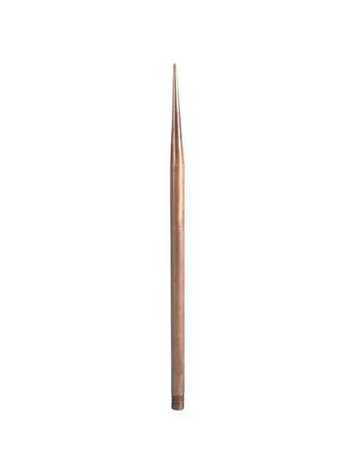 Erico LPC428 Air Terminal, Imperial Thread, Copper, Bare, 3/4" dia, Sharp, 96"