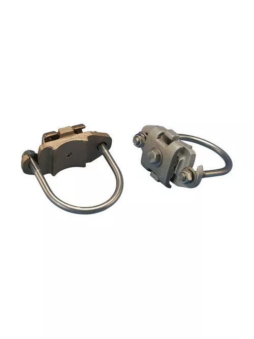 Erico LPC571 Notched Cast U-Bolt Pipe Clamp, Brass, Bare