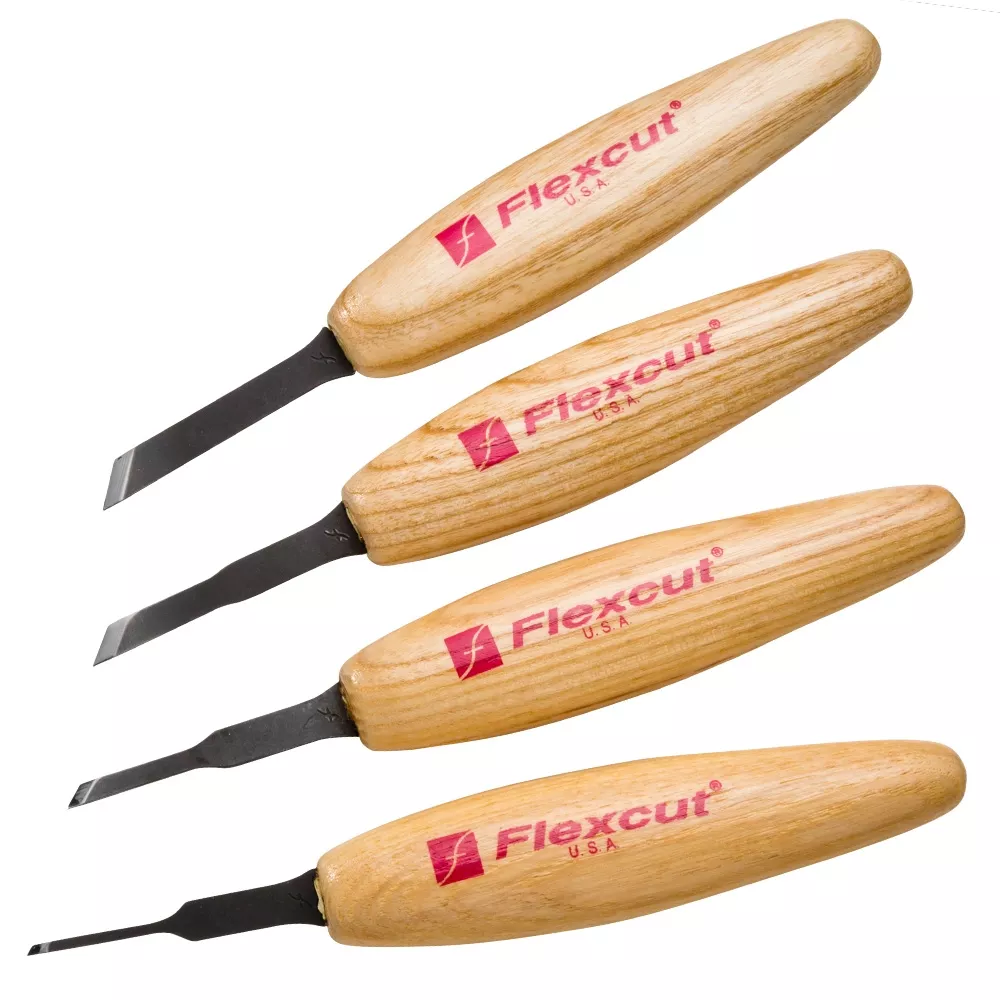 FlexCut 4-Piece Micro Skew Carving Set