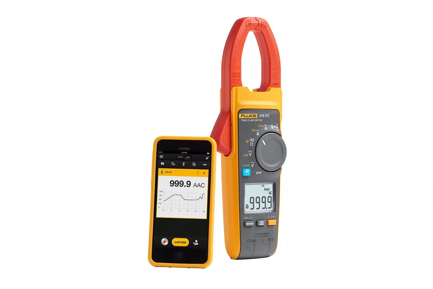 Fluke 376 FC Wireless True-RMS AC/DC Clamp Meter with iFlex