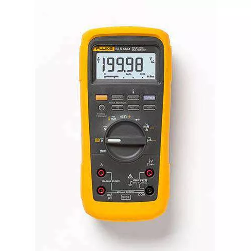 Fluke 87V-MAX True-RMS Industrial Heavy-Duty Digital Multimeter with Temperature Measurement, IP 67 Rated