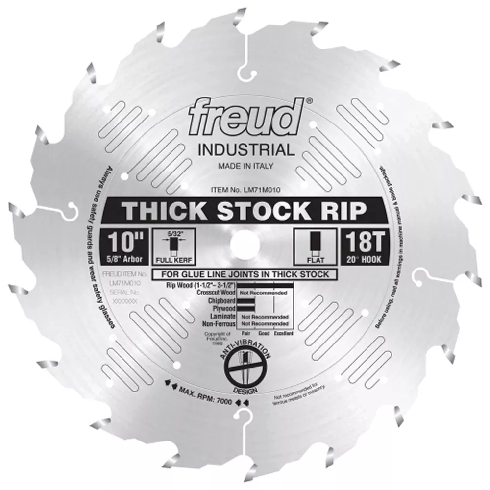 Freud LM71M Industrial Thick Stock Rip Saw Blades