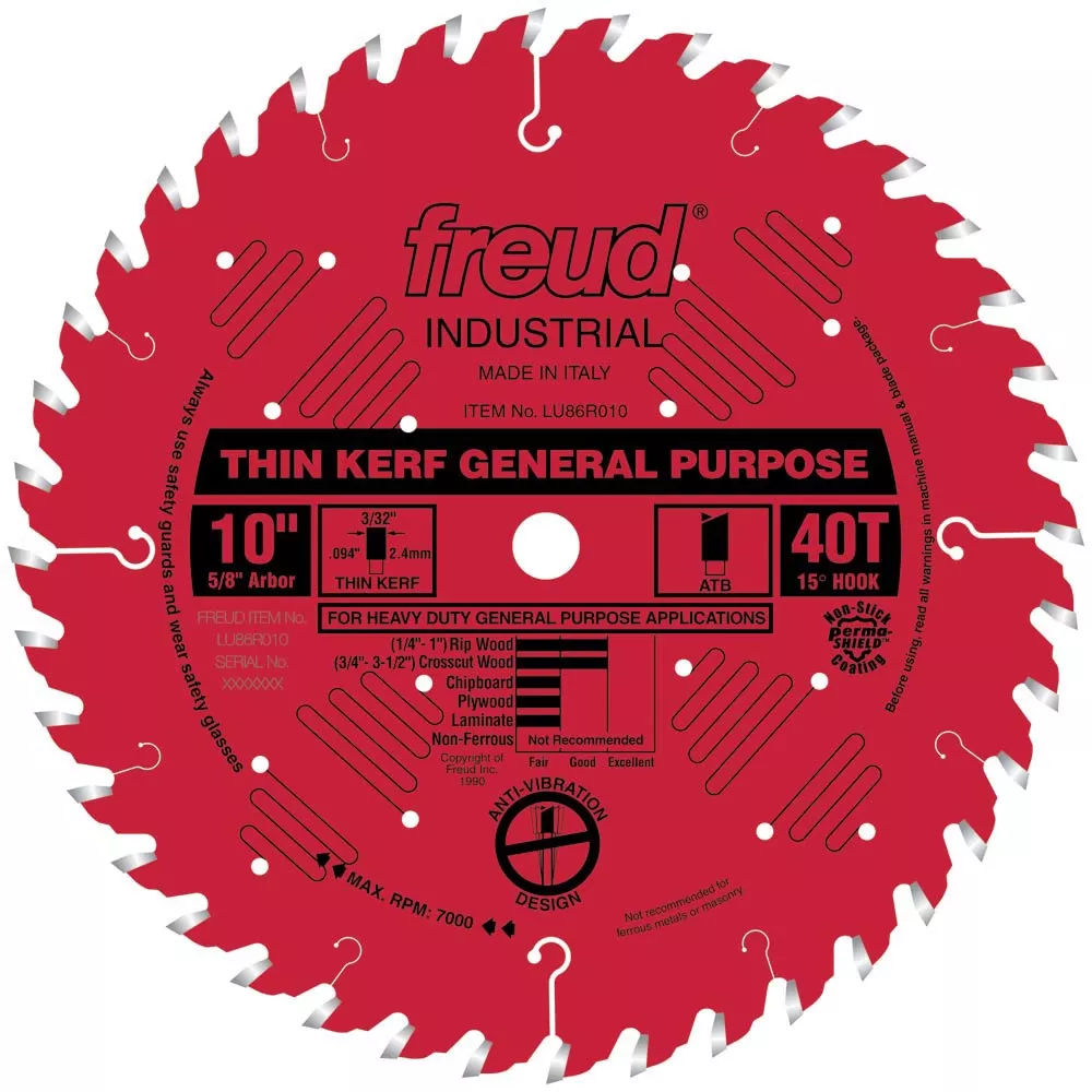 Freud LU86R Industrial Thin Kerf General Purpose Saw Blades