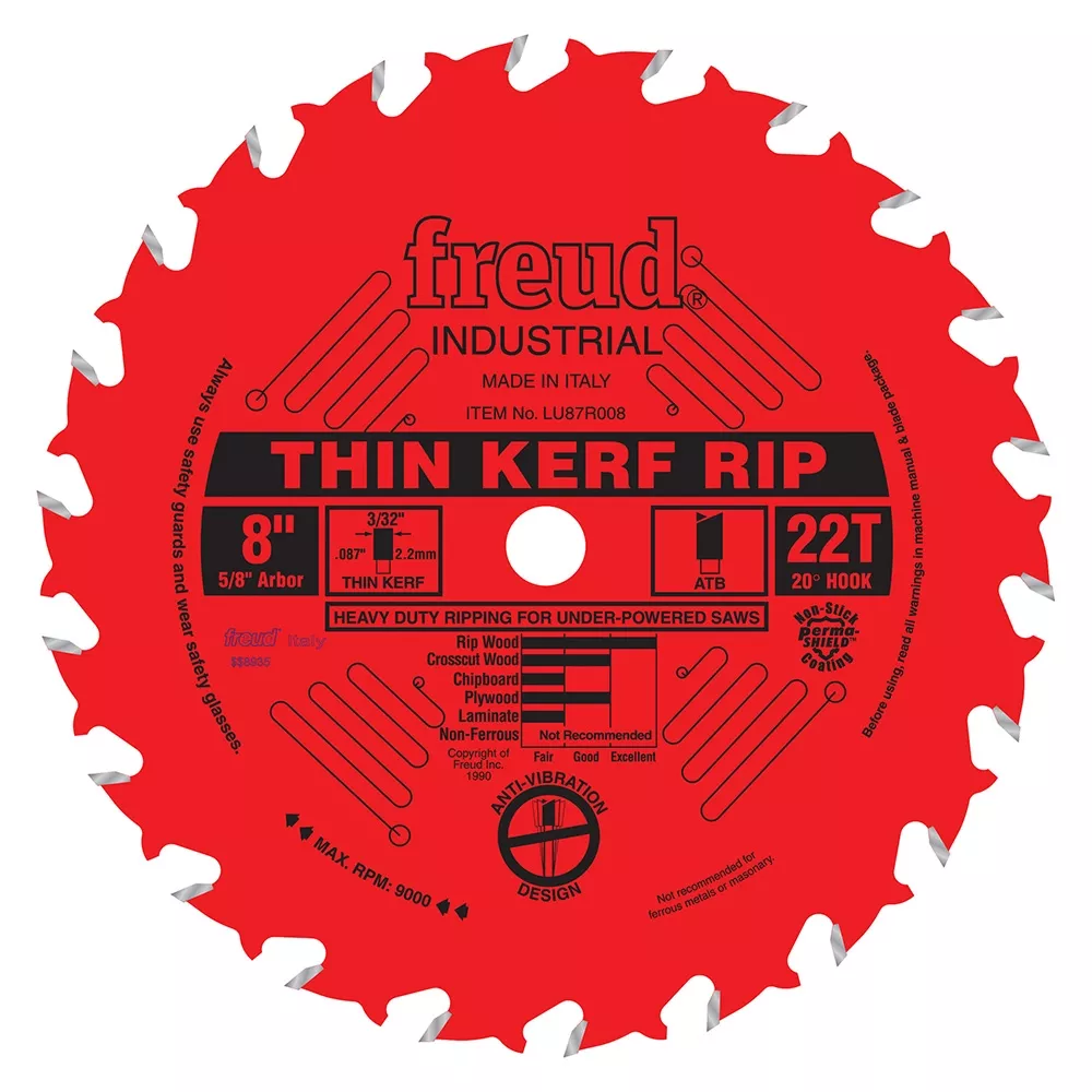 Freud LU87R Industrial Thin Kerf Rip Saw Blades