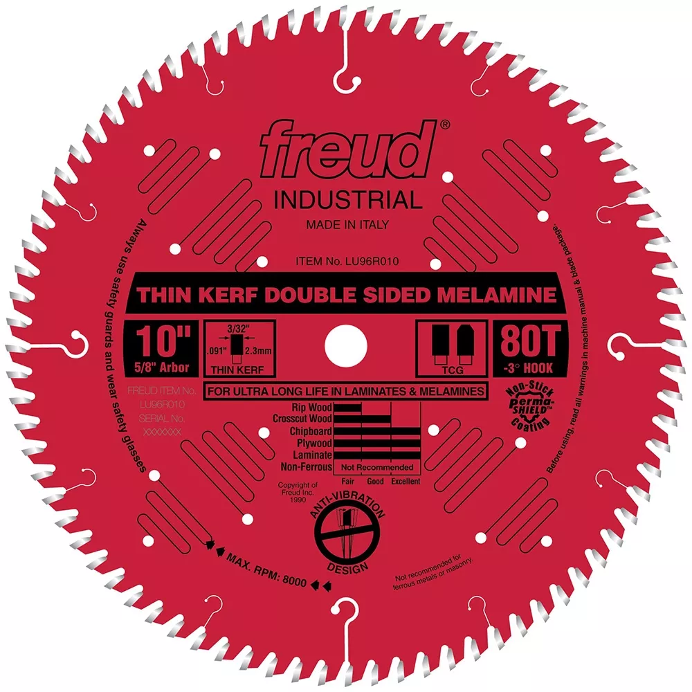 Freud LU96R Industrial Thin Kerf Double Sided Laminate Melamine Saw Blades