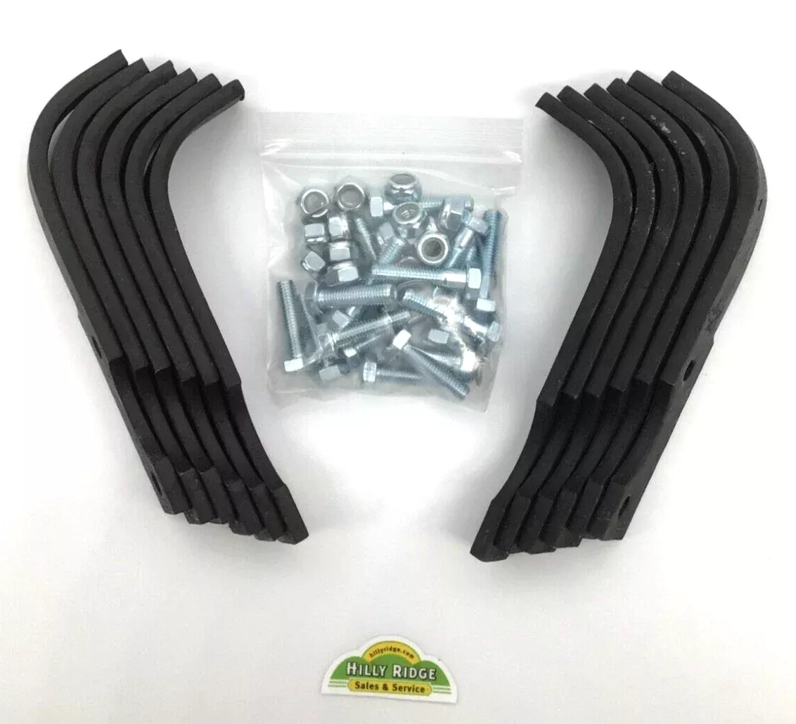 Genuine OEM BCS Tiller Tine Kit T18U. Includes Hardware! 1983 and Later