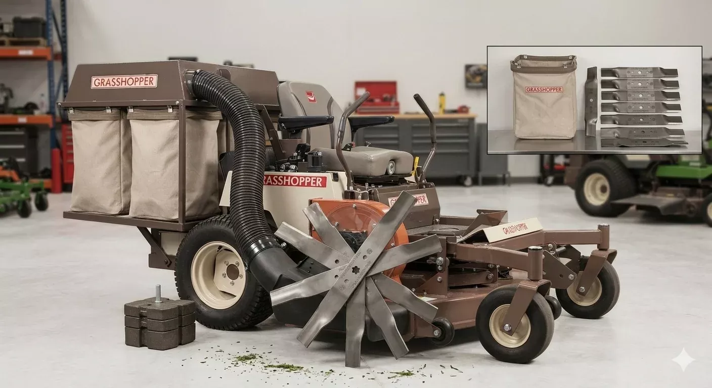 Grasshopper Vacuum Collection Assembly with Blade for Model 361