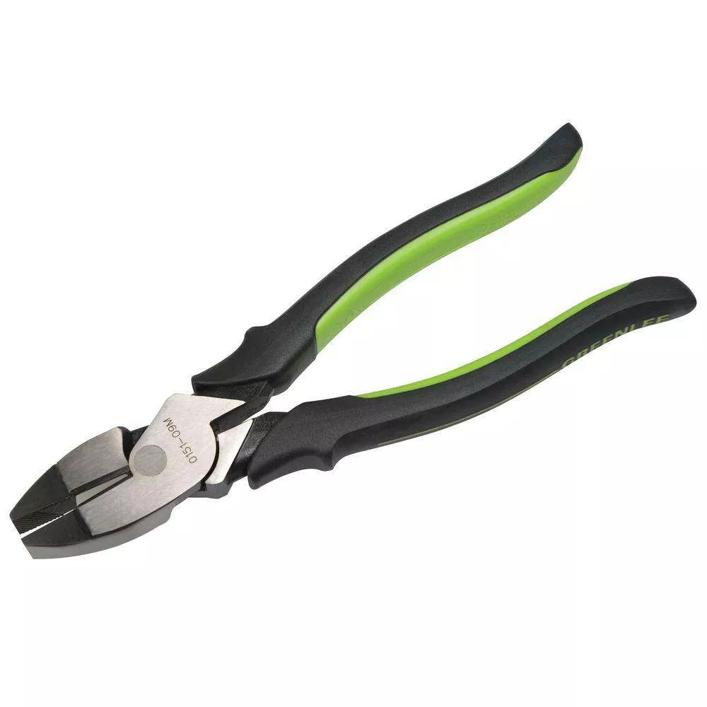 Greenlee 0151-09M 9" High-Leverage Side-Cutting Pliers, Molded Handle
