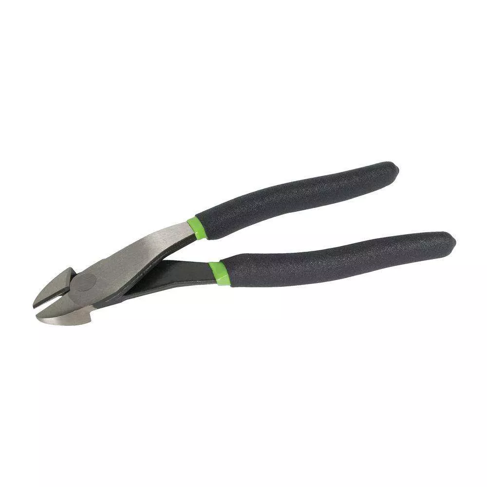 Greenlee 0251-08AD 8" High-Leverage Diagonal Cutting Pliers, Angled (Dipped Grip)
