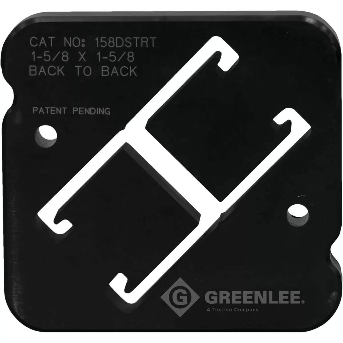 Greenlee 158DSTRT Dies, Back to Back Strut, 1-5/8 X 3-1/4