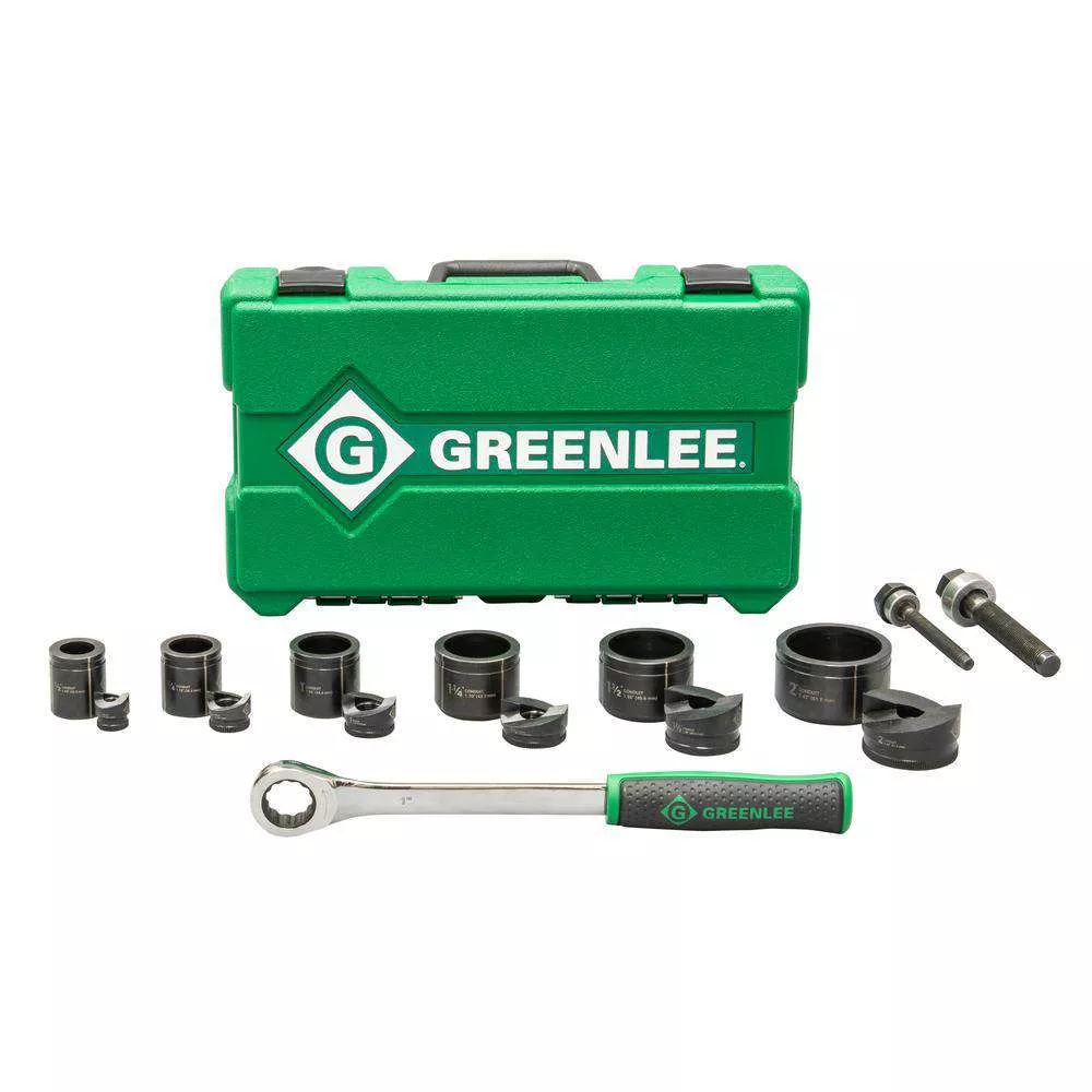 Greenlee 7238SB Slug-Buster 1/2" - 2" Knockout Kit with Ratchet