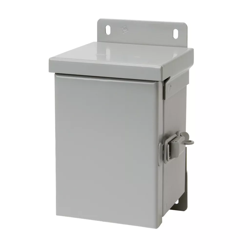 Hoffman A12R1210HCR Hinge-Cover Small Drip-Shield Enclosure Type 3R, 12" x 12" x 10", Gray, Steel