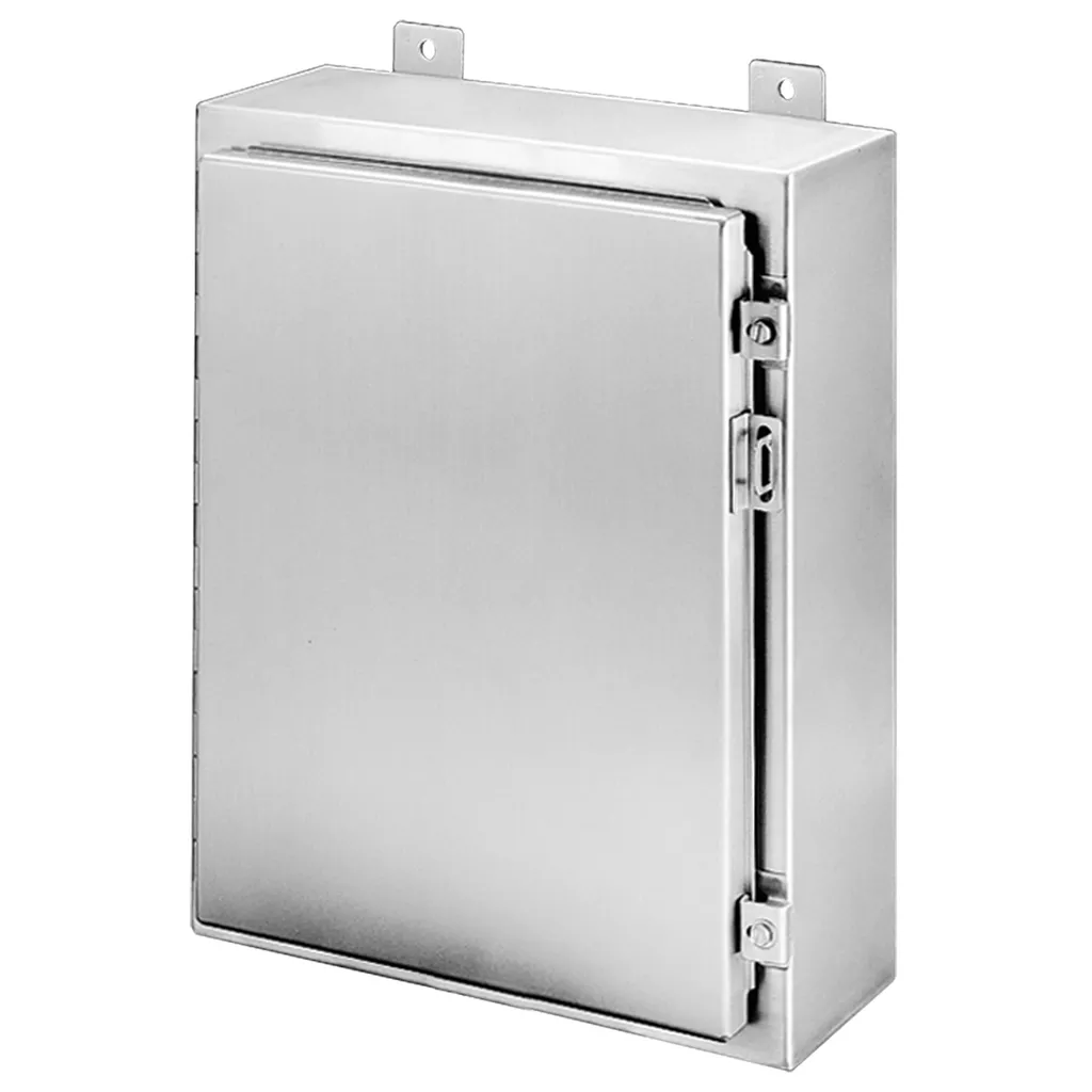 Hoffman A24H2412SSLP Continuous Hinge with Clamps, Type 4X, 24" x 24" x 12", SS Type 304