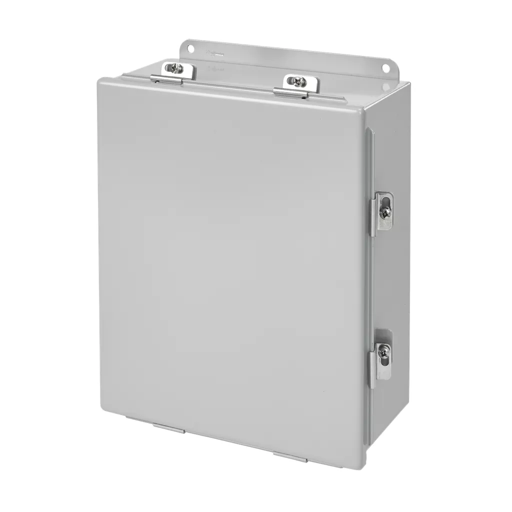 Hoffman A8066CHNF Continuous Hinge with Clamps, Type 4, 8" x 6" x 6", Gray, Mild Steel