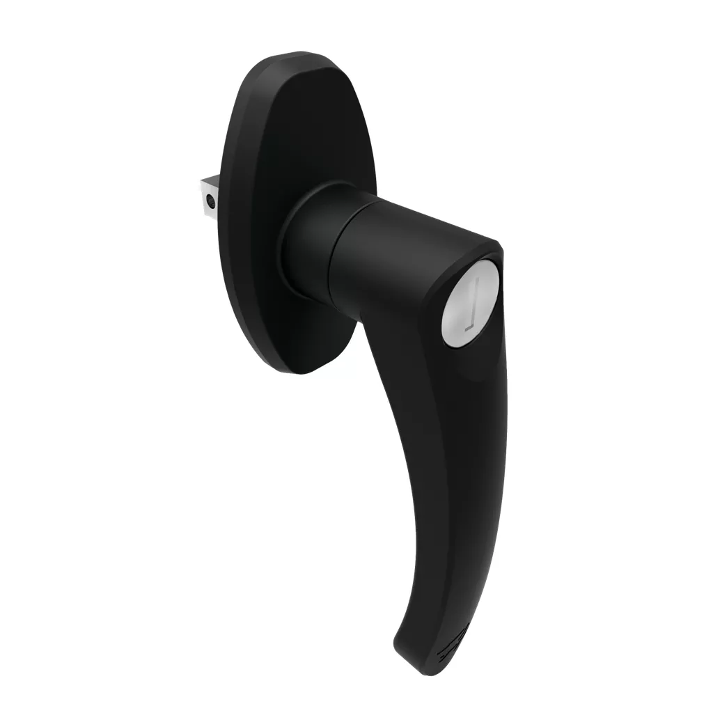 Hoffman AL2ABLK Latch Kit for One-Door Type 12 Enclosures, 1 Point, Black, Zinc