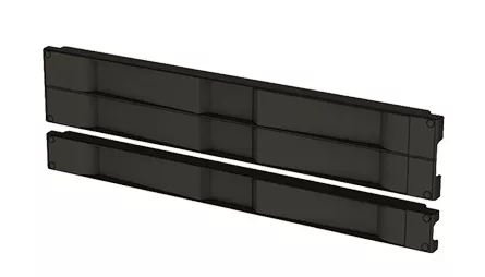 Hoffman D19BPT2RU Tool-less (Snap-in) Blanking Panels for 19-in. Racks, fits 1RU, Plastic