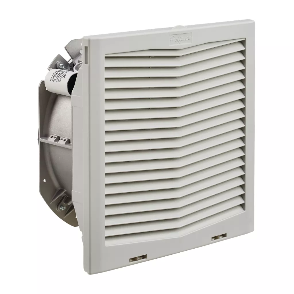 Hoffman HF1316424 HF13 Side-Mount Filter Fan, 115V, 484 CFM, Lt Gray