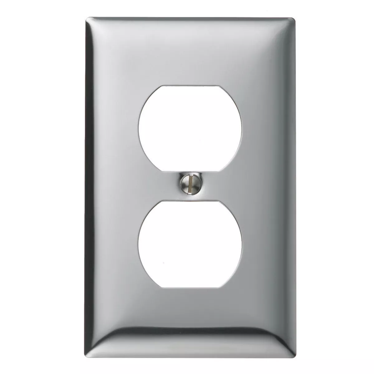 HPW SCH8 WALLPLATE, 1-G, DUP, CHR P