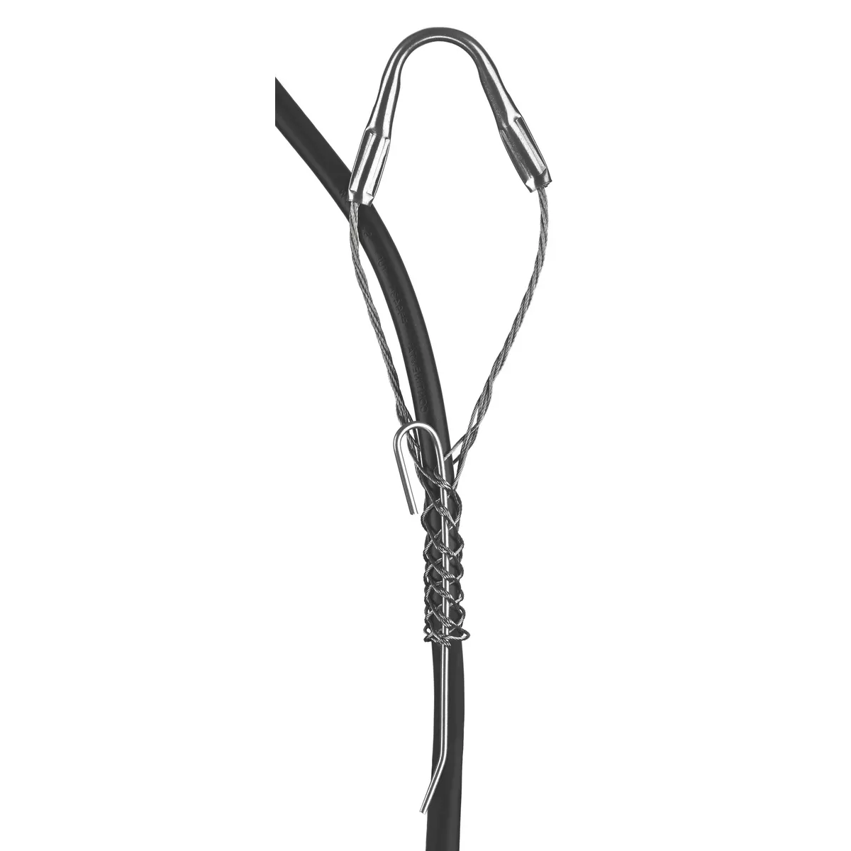 Hubbell / Kellems 022291021 Fiber Optic Support Grip, Single Eye, Split Mesh, Single Weave, Rod Closing, Tin-Coated Bronze, 0.56"-0.71"