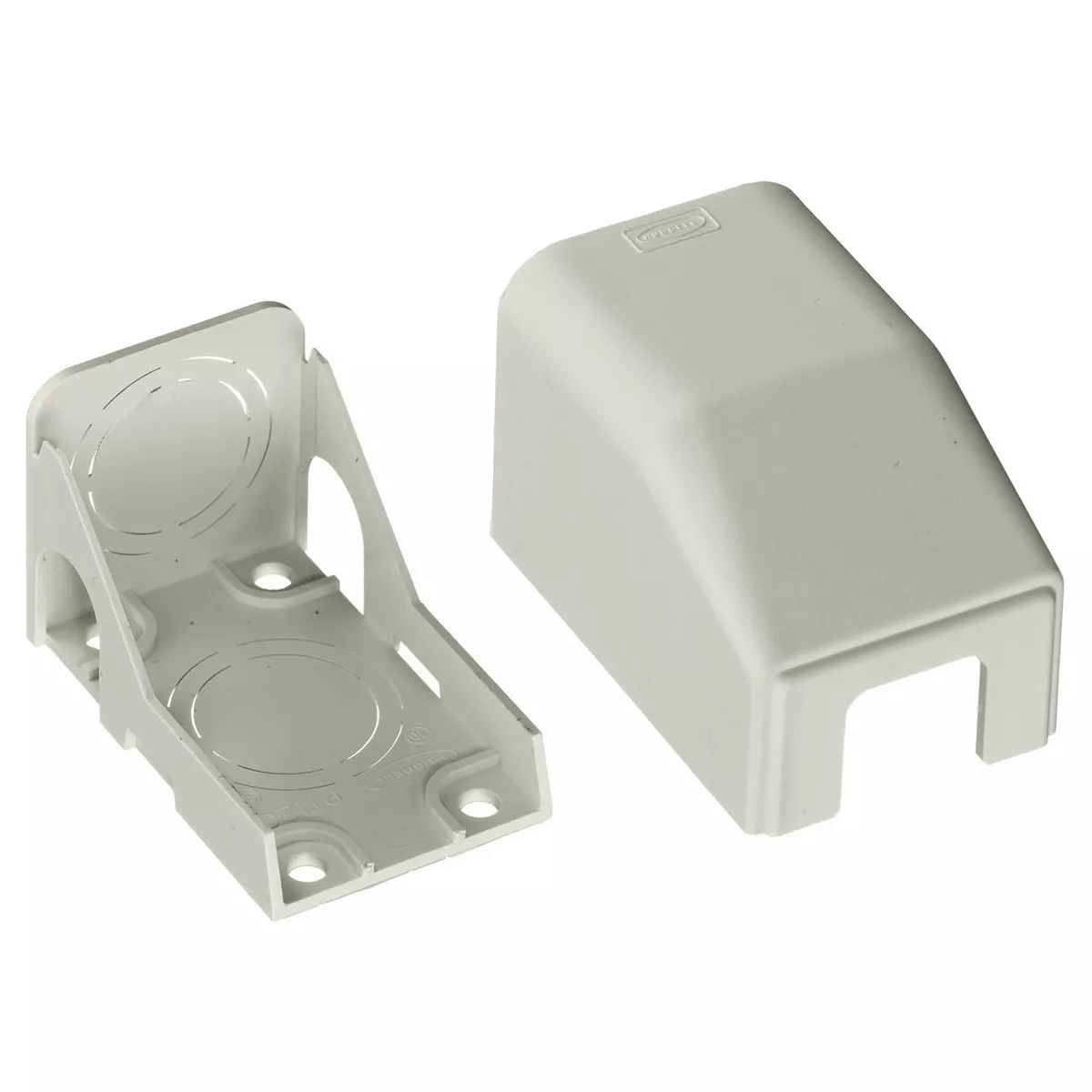 Hubbell PT12CA PT1 PremiseTrak Non-Metallic Raceway Conduit Adapter / Ceiling Fittings, Office White