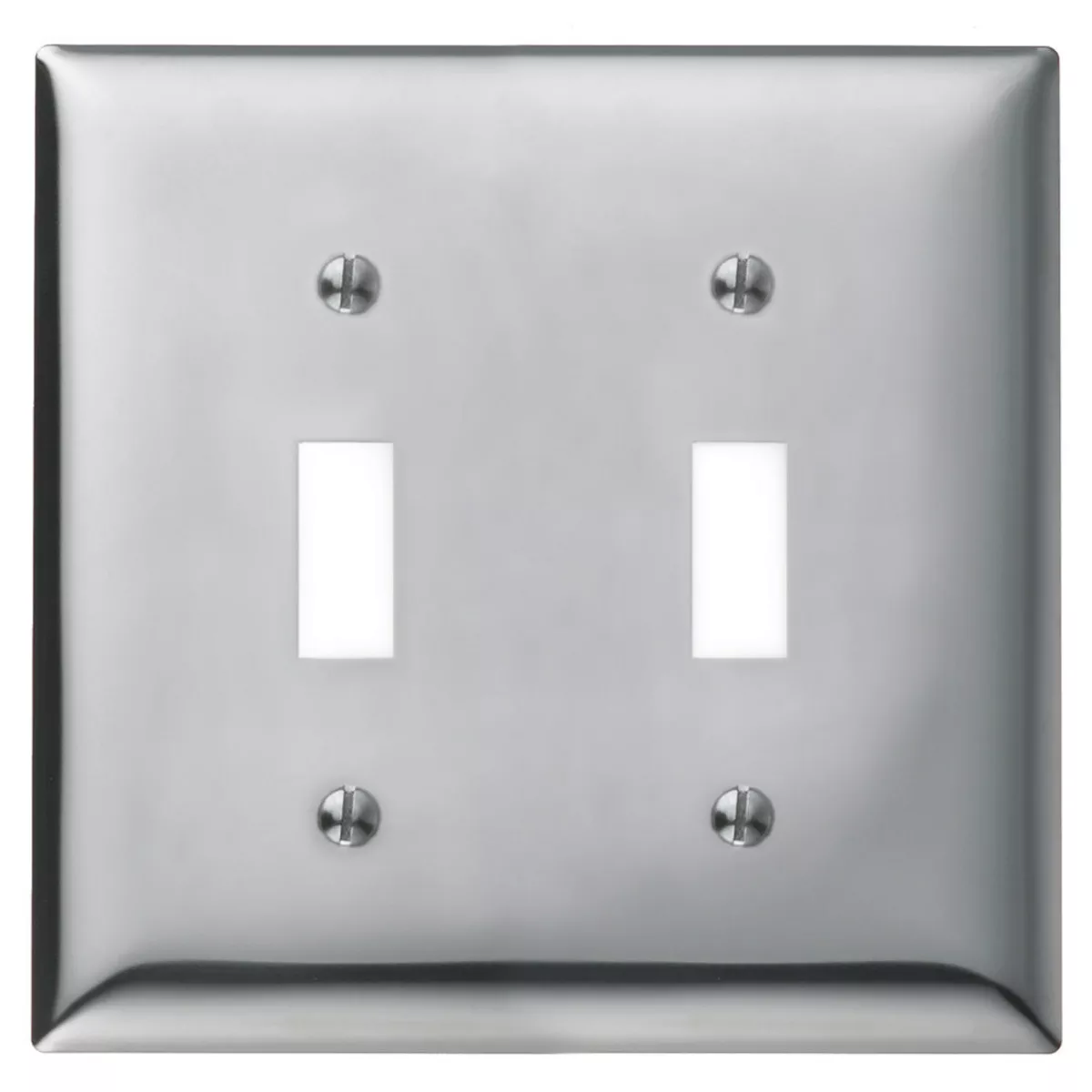 Hubbell SCH2 WALLPLATE, 2-G, 2) TOG, CHR PLT
