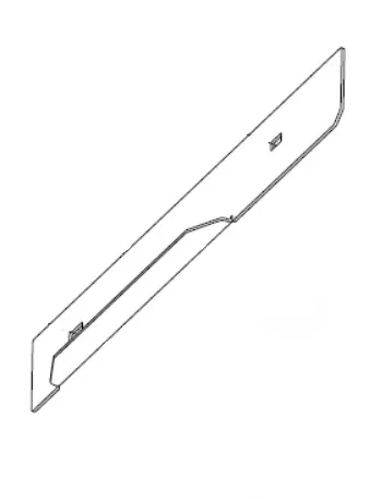 Hustler OEM 123958-1 Front Right Side Adj. Baffle or Discharge - Side Baffle Fits Hustler 2018 - Current Super Z Models (54 in. Side Discharge Models Only).