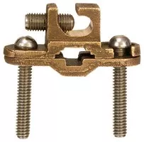 Ilsco BGC-2PS-DB Permaground Bronze Ground Clamp, Conductor Range 2-10, Pipe Sizes 1/2 to 1in, Ground Rod Sizes 1/4 to 1in, Rebar Sizes #3-#8, Parallell Lay-in, Direct Bury