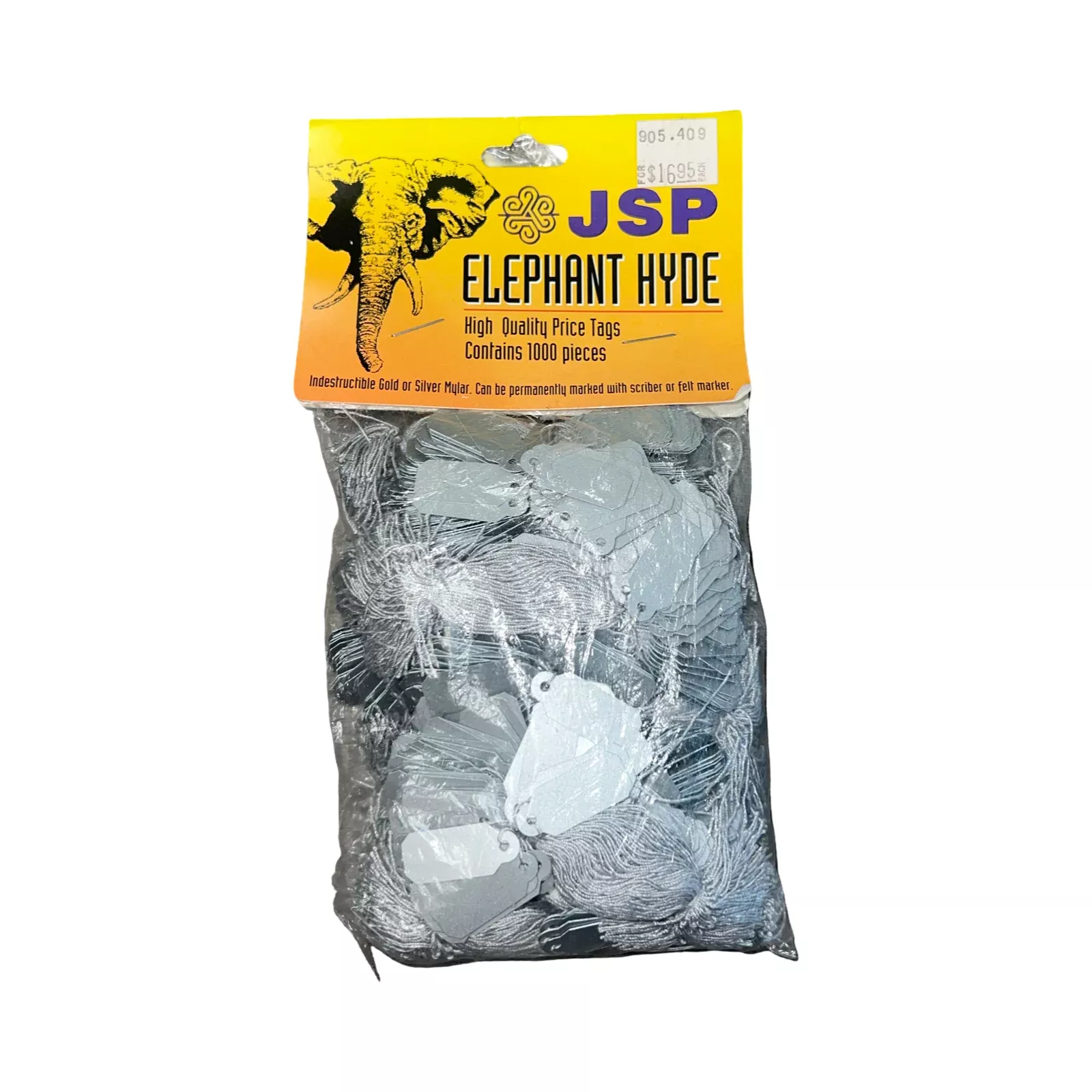 JSP Elephant String Tags - Silver