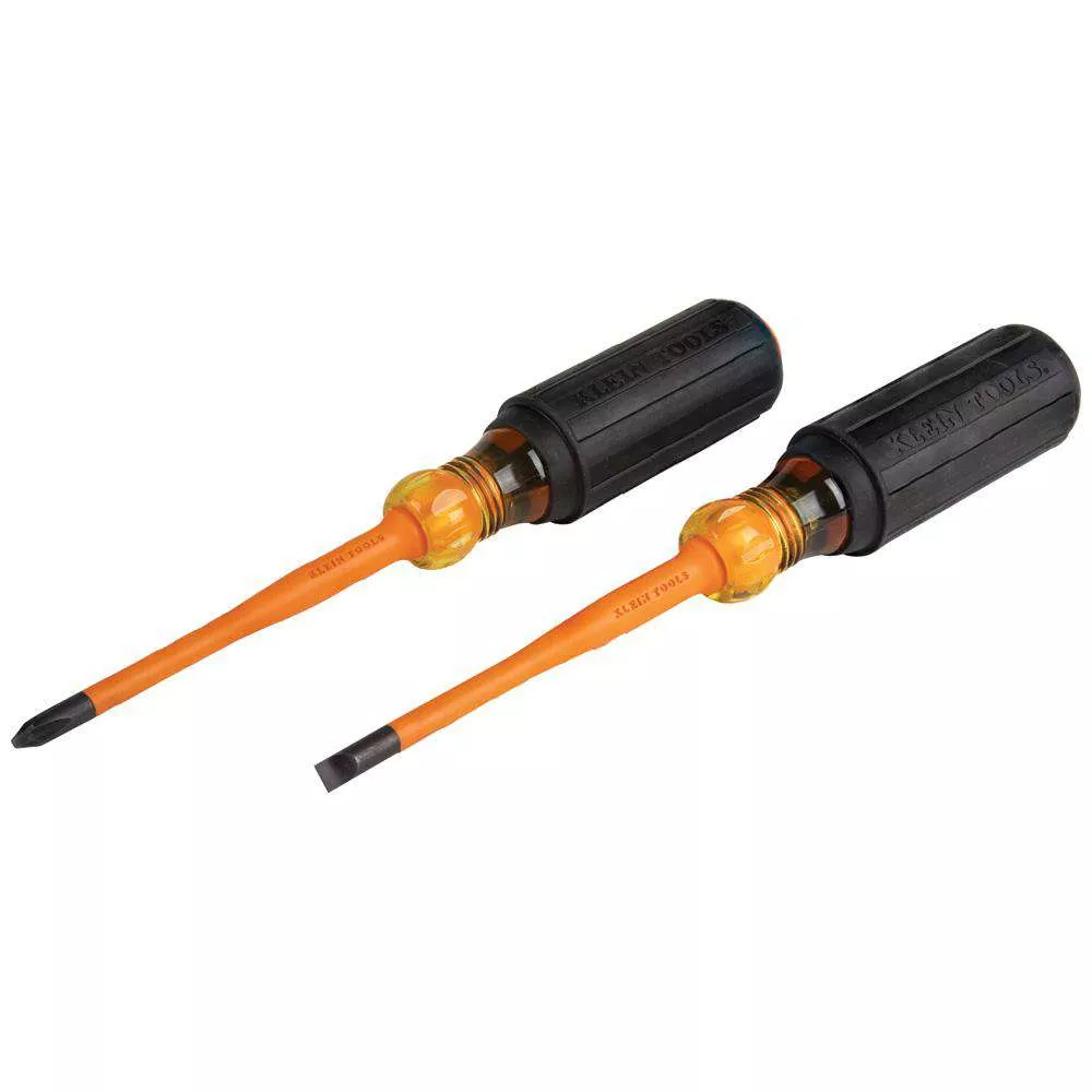 Klein Tools 33732INS Slim-Tip Insulated Phillips and Cabinet Tips, 2-Piece