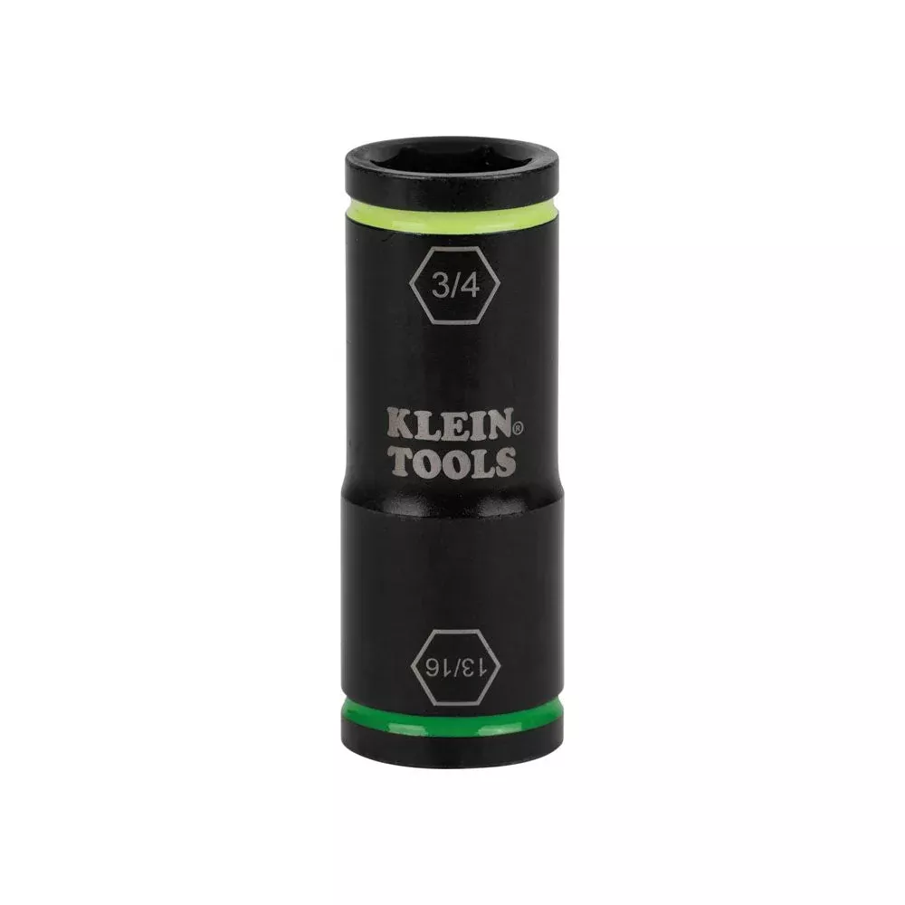 Klein Tools 66074 Flip Impact Socket, 3/4 and 13/16-Inch
