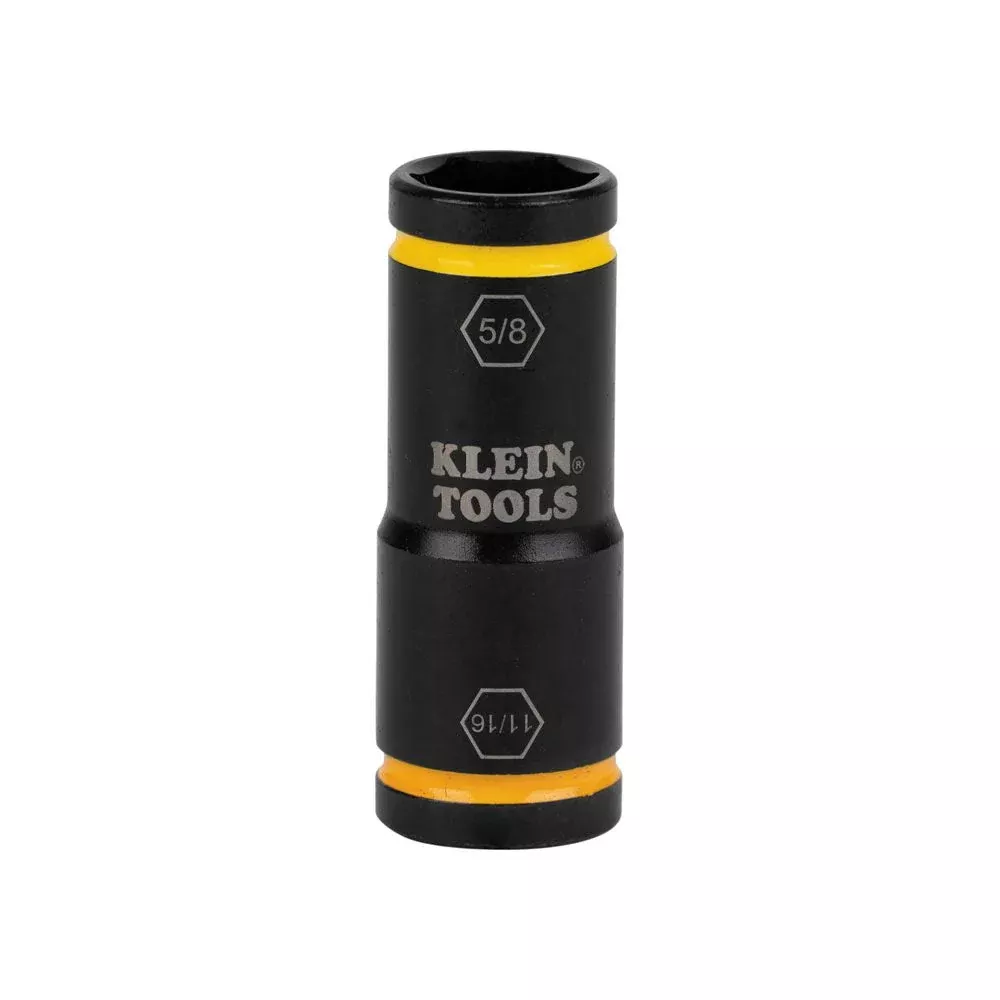 Klein Tools 66075 Flip Impact Socket, 11/16 and 5/8-Inch