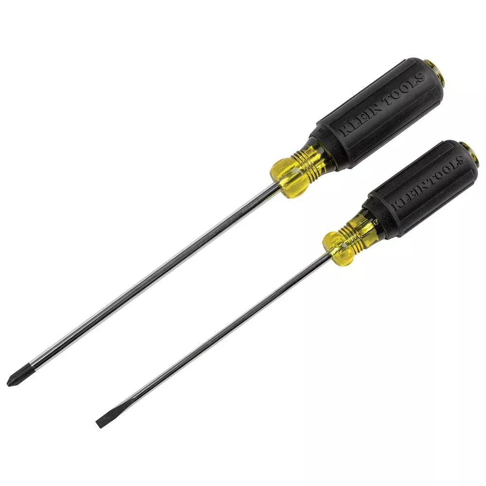 Klein Tools 85742 Screwdriver Set, 3/16 Cabinet and #2 Phillips, Cushion-Grip, 2-Piece
