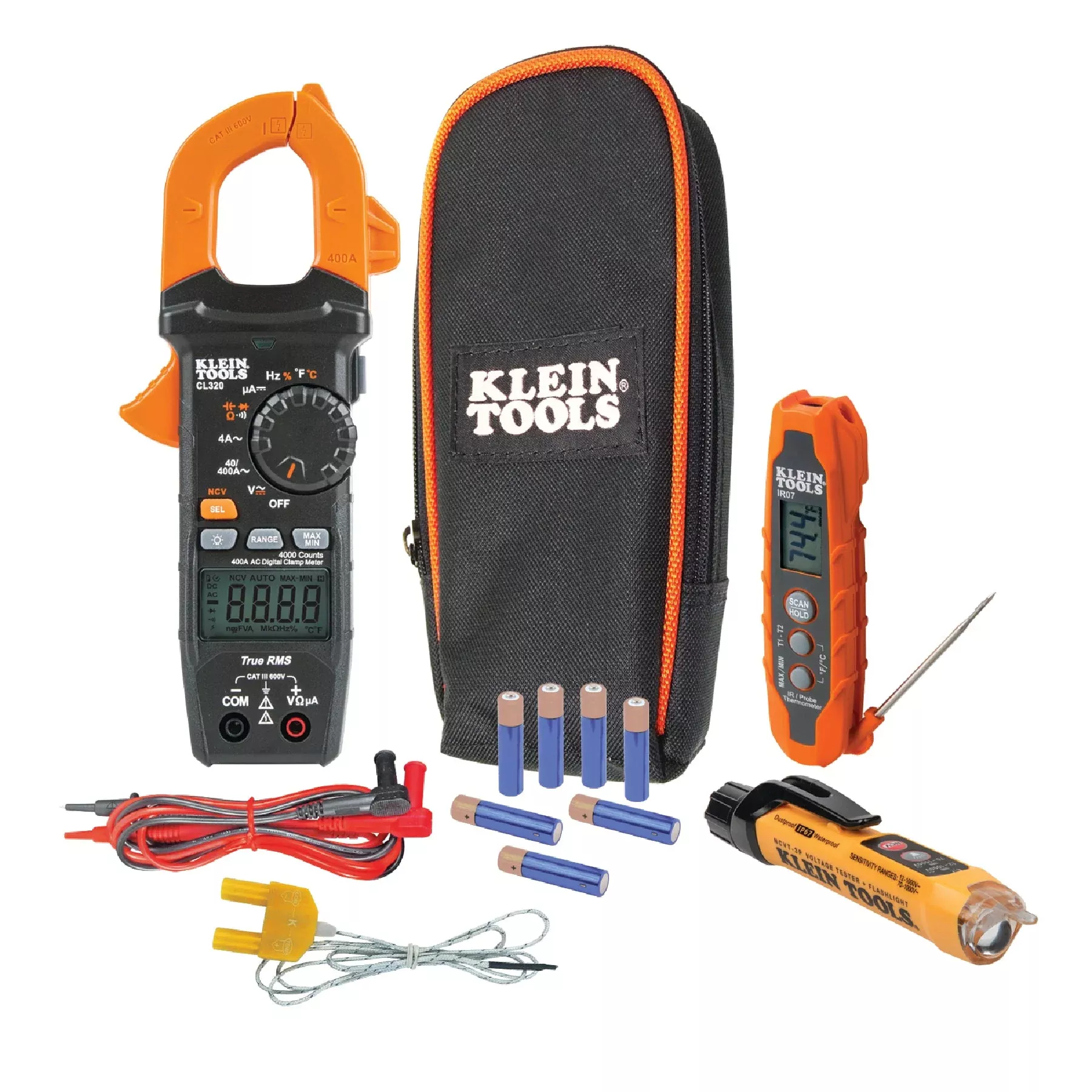 Klein Tools CL320KIT HVAC Digital Clamp Meter Electrical Test Kit