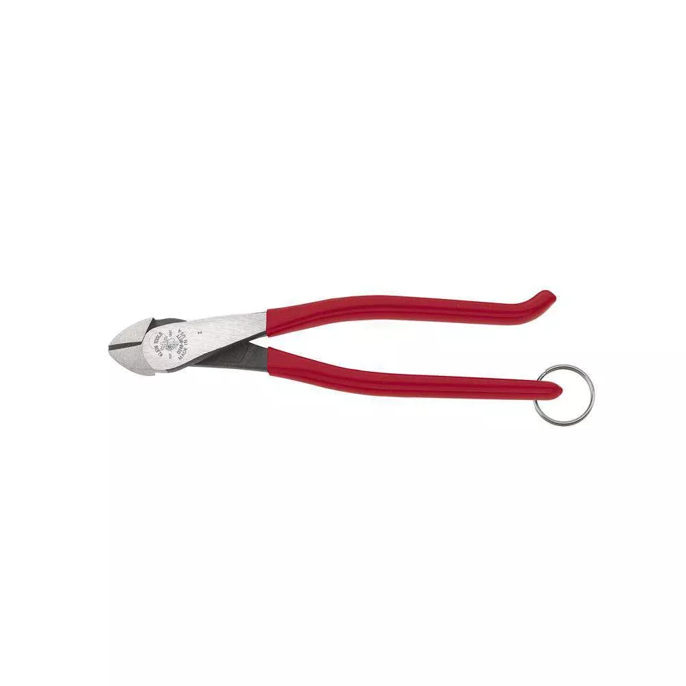 Klein Tools D248-9STT Ironworker's Diagonal Cutting Pliers, with Tether Ring, 9-Inch
