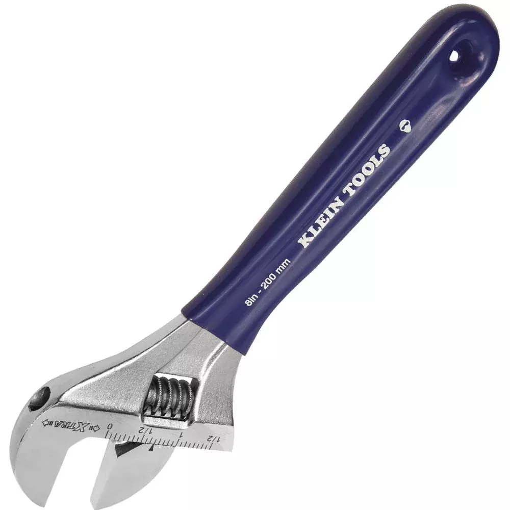 Klein Tools D509-8 Adjustable Wrench, Extra-Wide Jaw, 8-Inch