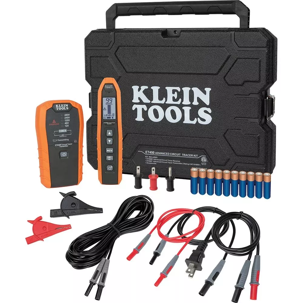 Klein Tools ET450 Advanced Electrical Circuit Breaker Finder and Wire Tracer Kit and Case