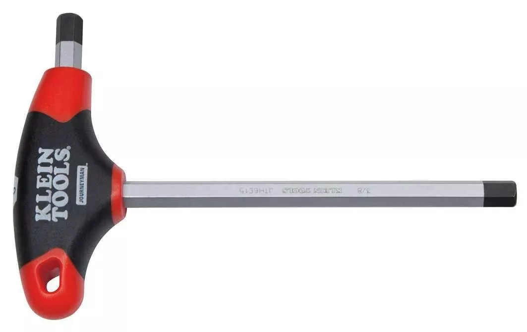 Klein Tools JTH6E13 1/4-Inch Hex Key, Journeyman™ T-Handle, 6-Inch