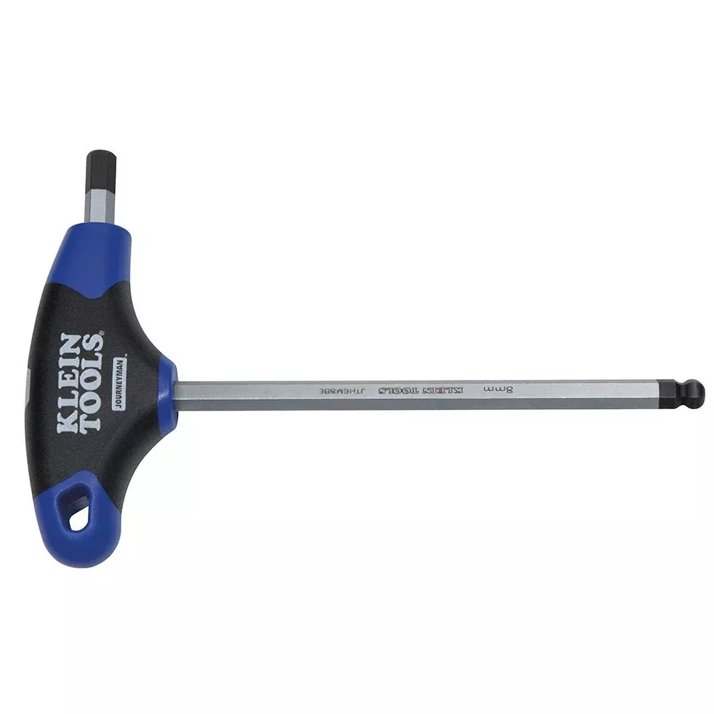 Klein Tools JTH6M6BE 6 mm Ball-End Hex Key, Journeyman™ T-Handle, 6-Inch