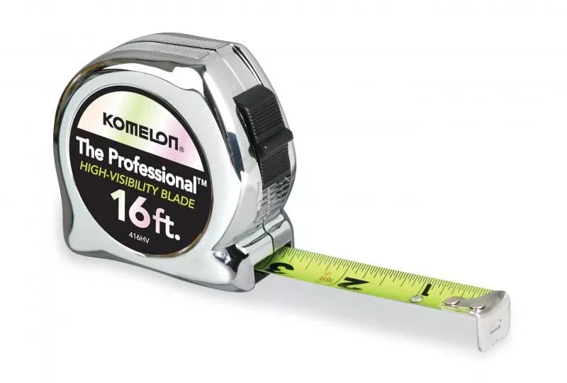 Komelon 416HV 16' x 3/4" The Professional, Chrome Tape Measure