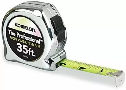 Komelon 435HV 35' x 1" The Professional, Chrome Tape Measure