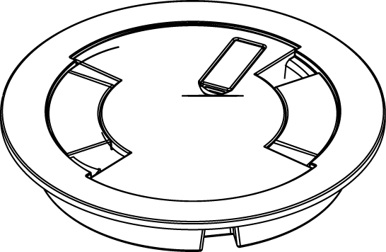 LCAN 6CT2GY 6IN FLUSH STYLE CVR ASS