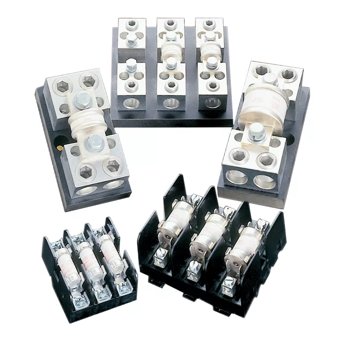 Mersen 60308T 3-Pole 30 Amp 600 VAC/VDC Class T Fuse Block