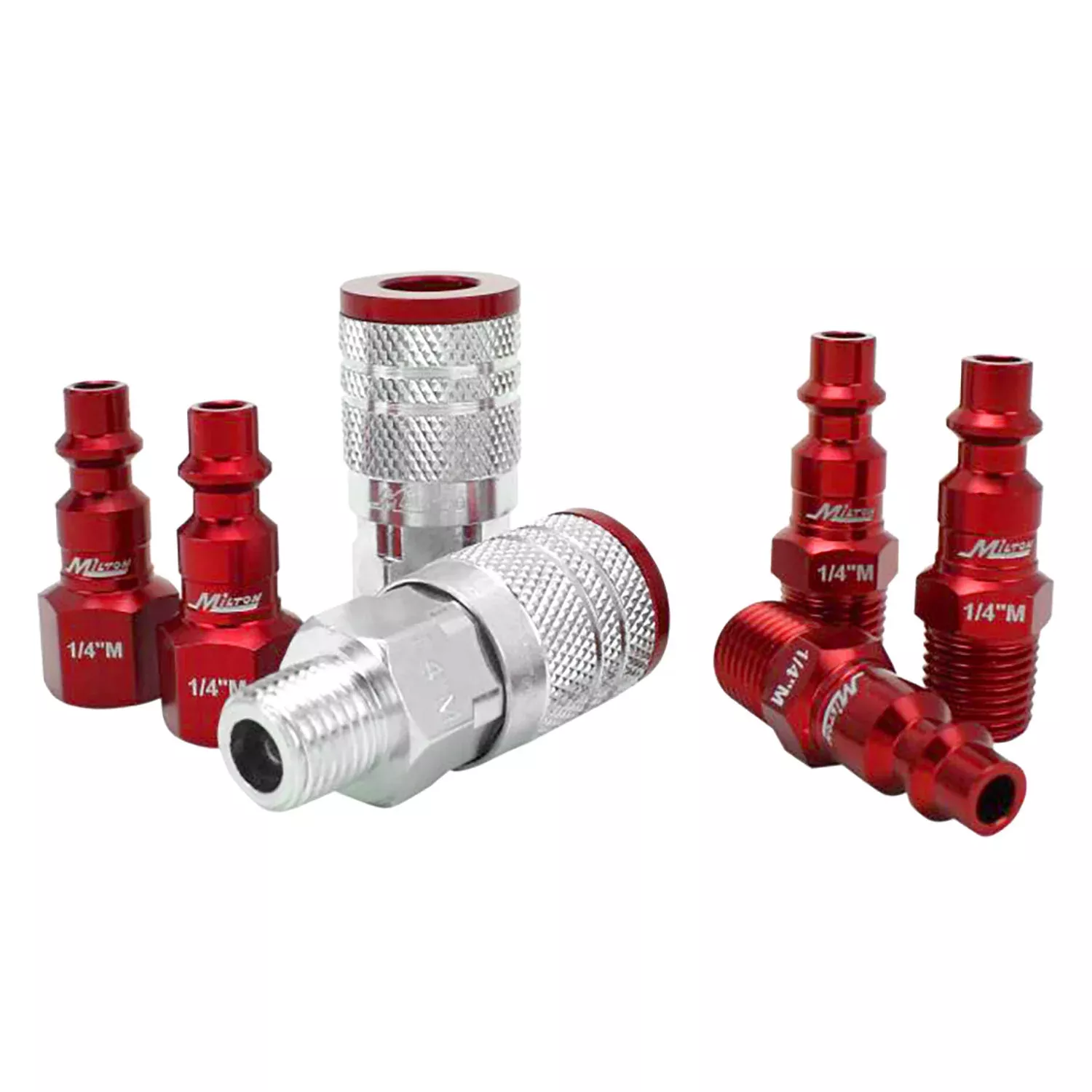 Milton ColorFit M Style coupler and Plug Kit 1/4" NPT 7 Pieces S-307MK