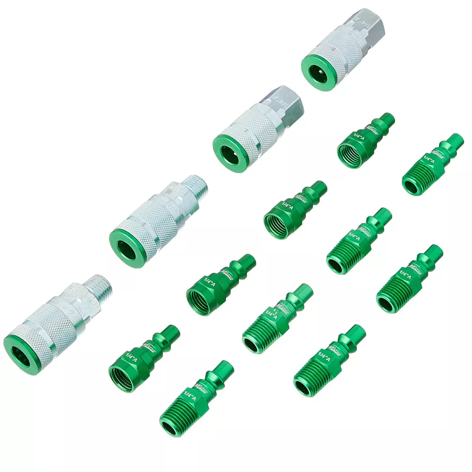 Milton ColorFit A Style Coupler and Plug Kit 1/4" NPT 14 Pieces S-314A