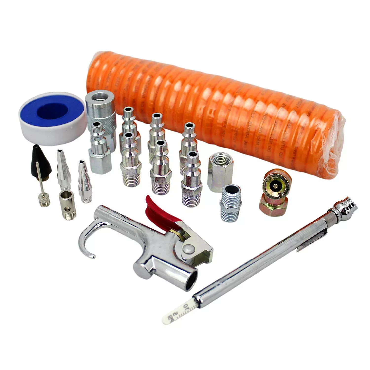 Milton Exelair 20 Piece 13' Recoil Hose Kit and Air Accessory Set EX03