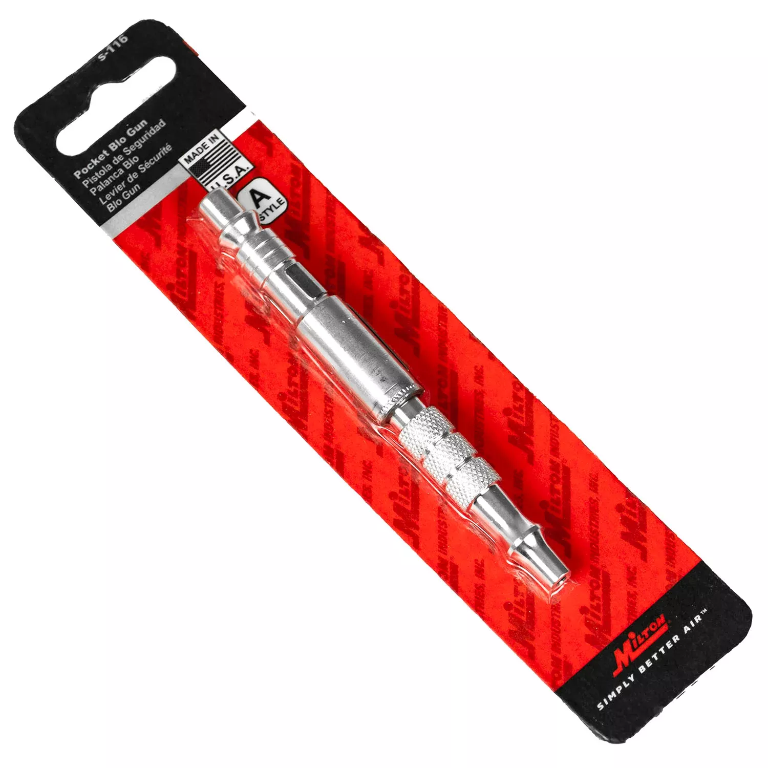 Milton S-116 Adjustable Pocket Blowgun for A Style Couplers Made in th
